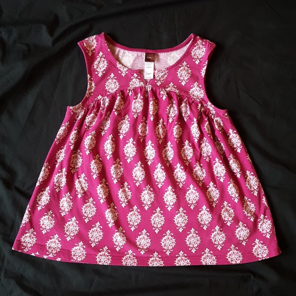 Used Tea Collection Girls Fuchsia Sleeveless Top
